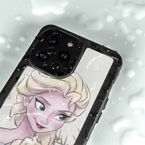 Disney Frozen Elsa Snowflakes Art iPhone 15 Pro Waterproof Case